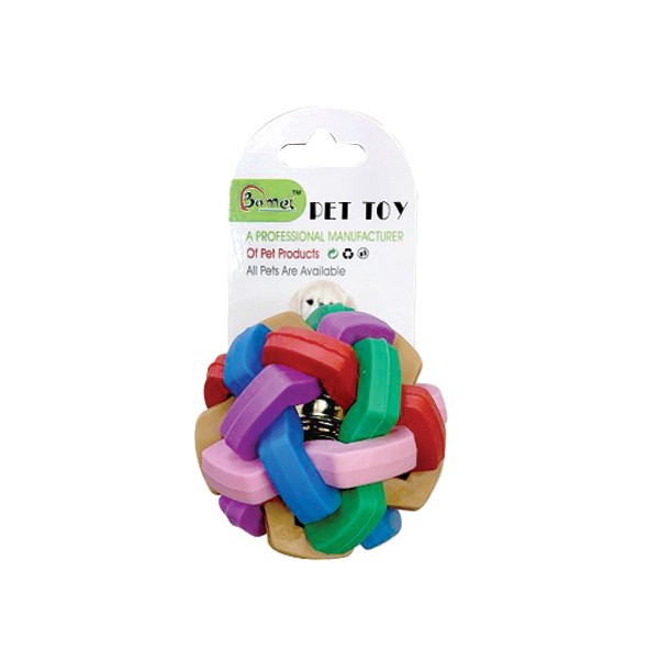 Dog toy colorful ball with bell 6cm [10501648]